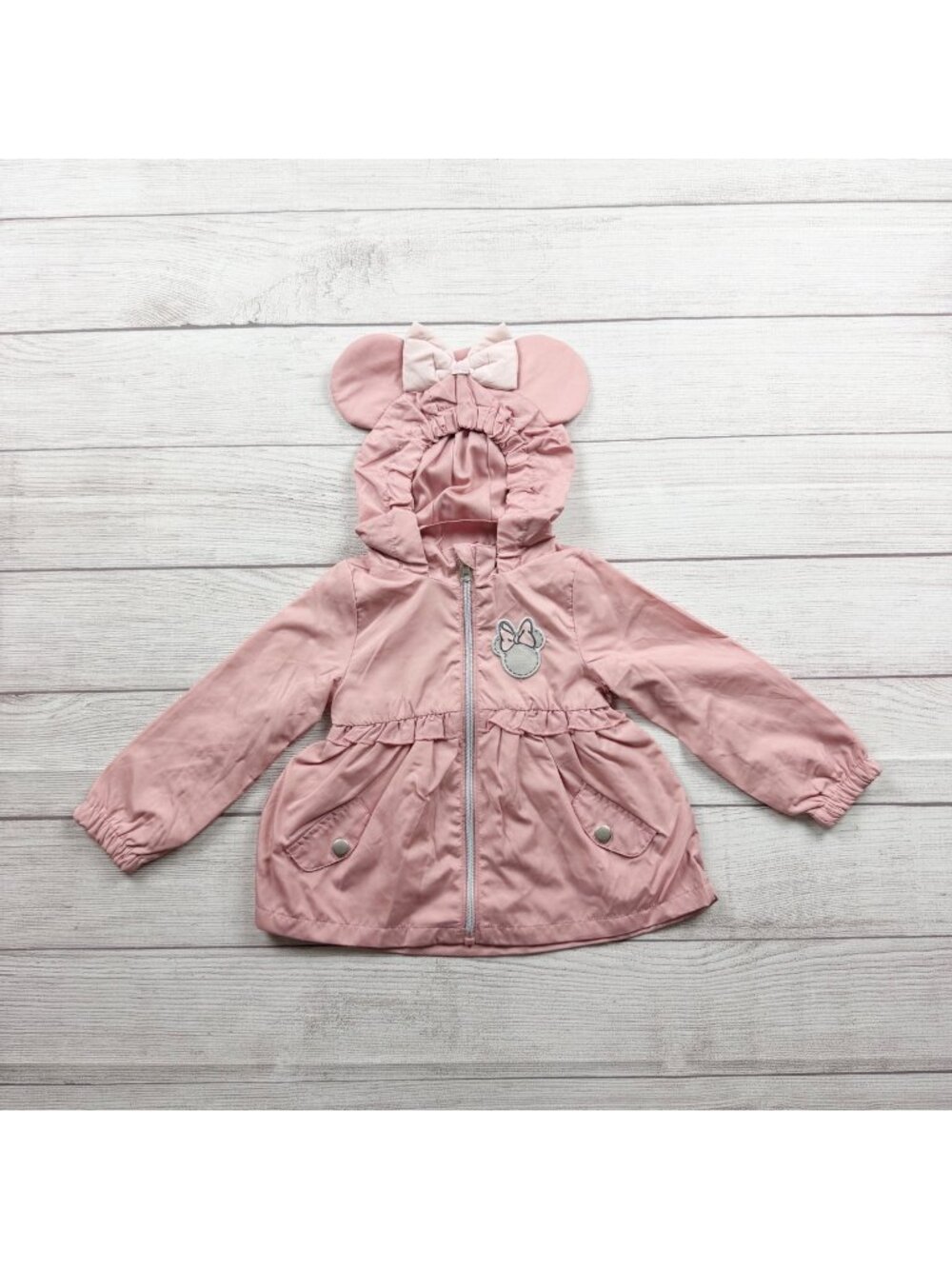 Minnie Mouse Toddler Girls Hooded Jacket Mouse Ears Pink 3T